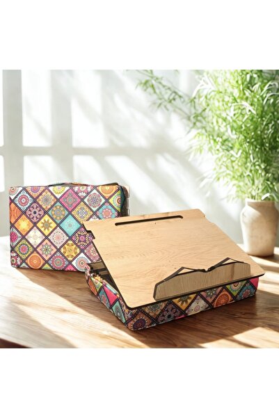 Vigo Wood Βάση ανάγνωσης βιβλίων με πολύχρωμα μαξιλάρια δρυς-MKOS42C