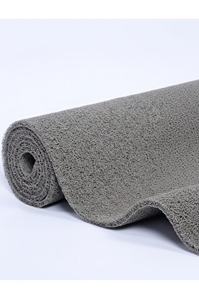 Edoplast Kıvırcık Paspas Gri Yolluk Kaymayan Halı Kaymaz Kaydırmaz Pvc Kapı Ö...
