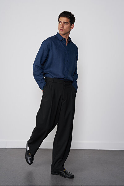 Beyyoglu Pileli Bol Kesim Pantolon