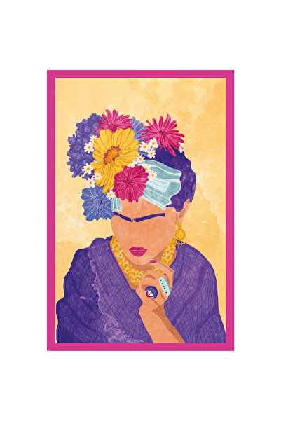 Hi Kami فريدا كاهلو – بطاقة ملاحظات هدية مزخرفة وبطاقة بريدية |   10x15 سم