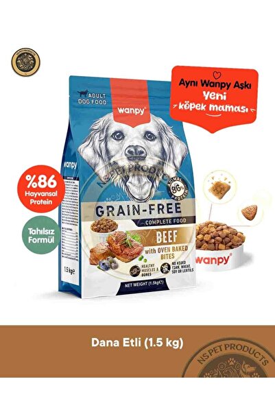 Wanpy Tahılsız Sığır Etli Yetişkin Köpek Maması 1.5 kg