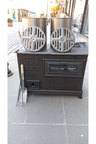 VAV Mühendislik ( Ürün Ağırlığı : 44KG ) Kovalı Fırınlı Önden Delikli Kömür O...