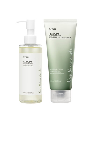 ANUA Double Cleansing Duo Set (Cleasnig Oil + Cleansing Foam