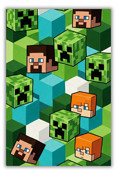 The Reef Design Alex Steve Figürlü Çocuk Odası Halısı Dijital Baskılı Kaymaz Yıkanabilir Antialerjik Çocuk Halısı