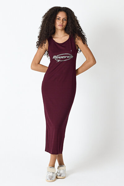 peelter Rochie Midi cu bretele pentru damă Reverse Stone Printed