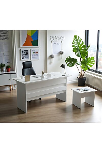 Robin Home Ofis Büro Çalışma Masası Takımı Ofis Çalışma Masası + Ofis Sehpası