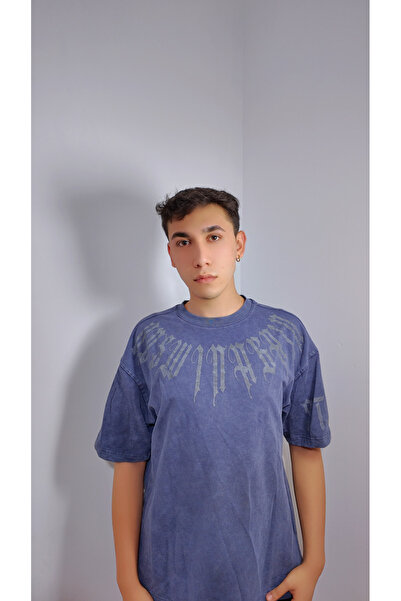 Oversize Win Again Baskılı Unisex Tişört
