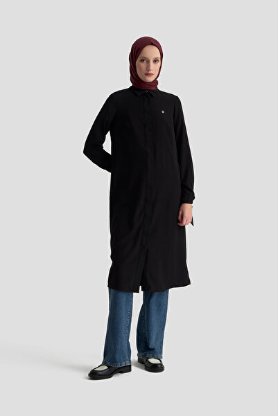 Armine Tunic with Hidden Button Sleeves