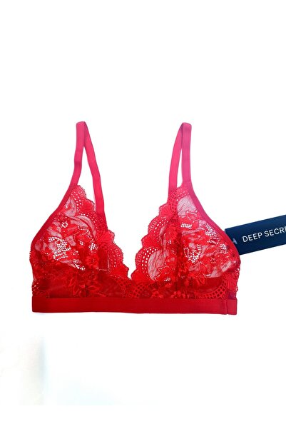 DEEP SECRET New Year's Red Back Tulle Detailed Bralet Ds200451br