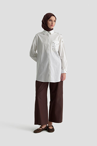 Armine Cămașă cu nasturi ascunși cu detalii de piatră Toamnă-Iarnă