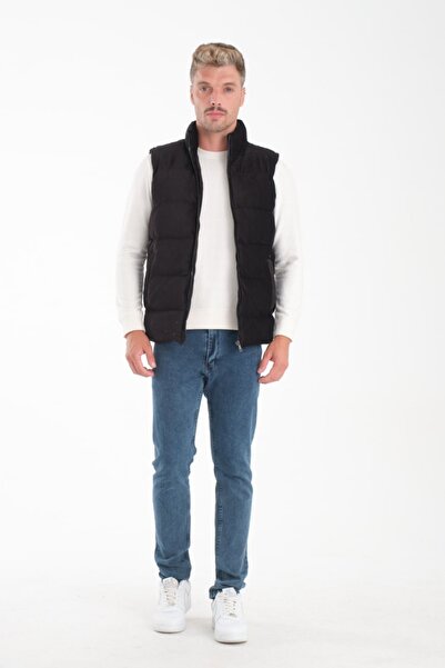 İLKCET MODA Чоловічий преміум-жилет з кадику, прямий крій