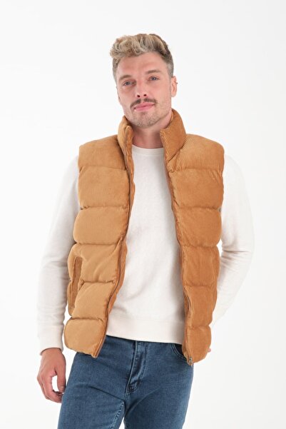 İLKCET MODA Ανδρικό γιλέκο Premium Velvet Regular Cut