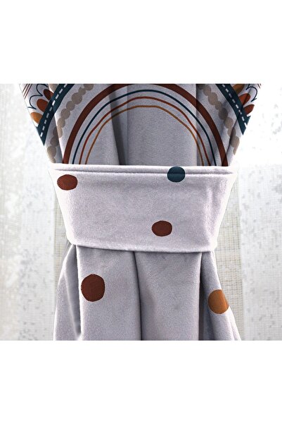 Bebişim Halı Bebişim Hopscotch Bi128 Double Winged Children's Room Background Curtain Bip128