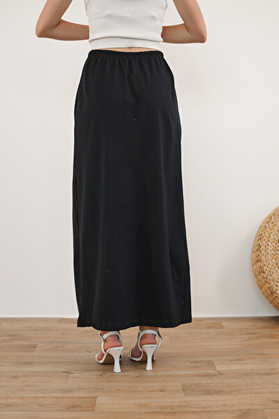 Molly Nelly Women's Combed Cotton Long Black Petticoat Skirt Lining