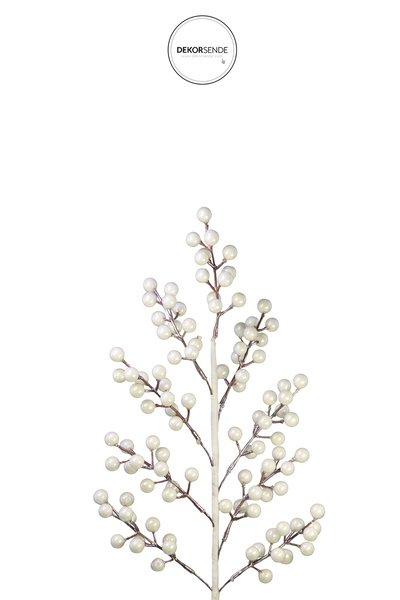 Dekorsende Χριστουγεννιάτικο Στολίδι Κλαδί Μούρο Λευκό 55 εκ