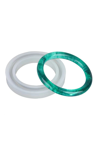 Getshopmini Epoksi Bilezik Kalıbı Silikon Bilezik Kalıbı 8.3x1.1cm GT9297