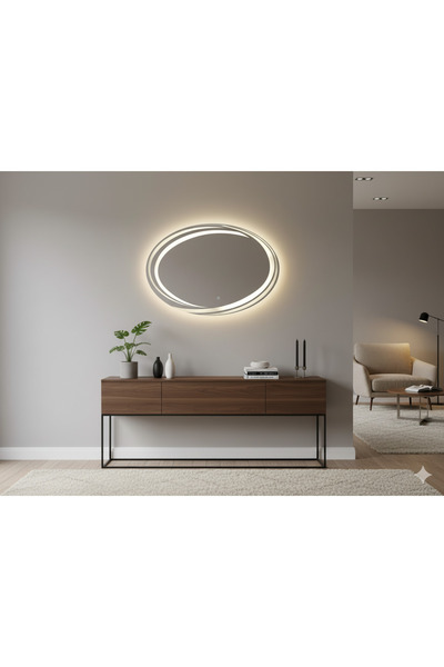 TELORANS DOKUNMATİK ELİPS AYAKKABILIK ÜSTÜ KONSOL ÜSTÜ LAVABO ÜSTÜ MODERN AYN...