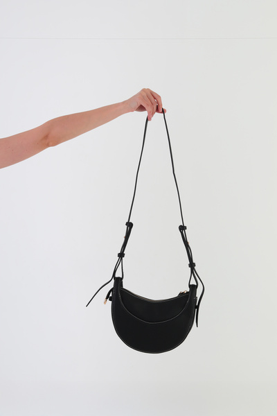 GUONN Geantă Venus Half Moon Crossbody pentru femei - Geantă de umăr din piele