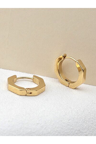 Siya Silver Unisex Geometric Surgical Steel Earrings - 1.8 cm