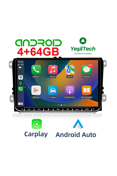 EXVOL VOLKSWAGEN ANDROİD MULTİMEDYA 4GB-64GB 9 İNC HD IPS CARPLAY JETTA-PASSA...
