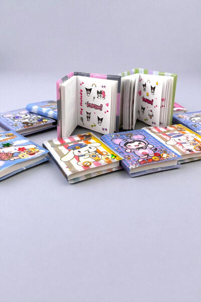 Piramit Kırtasiye Kuromi My Melody Watery Sequin Mini 2 قطعة ألبوم ملصقات دفتر ملصقات Sanrio