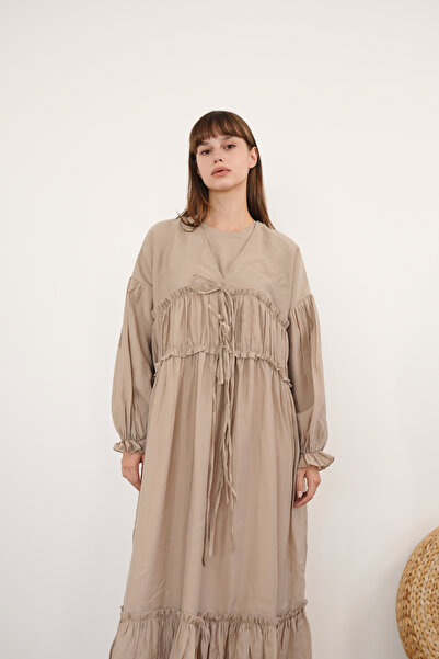 Molly Nelly Women's Cotton Shiny Voile Lined Dress