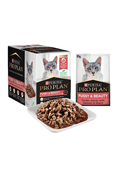 Purina Veterinary Diets طعام القطط الرطب بورينا برو بلان فوسي آند بيوتي مع سم...