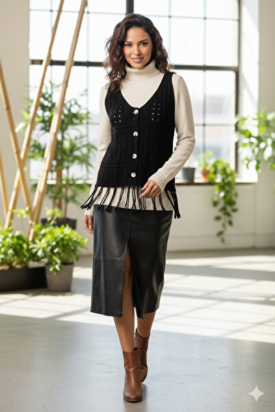 JANES Women's Halter Round Neck Front Buttoned Tassel Knit Blouse Code 63142 ...