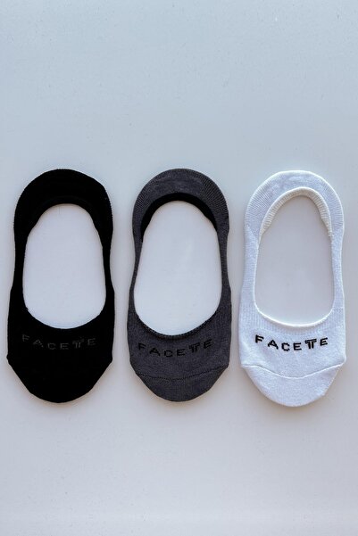 FACETTE Дамски силиконови балерини чорапи Sab, 3 чифта