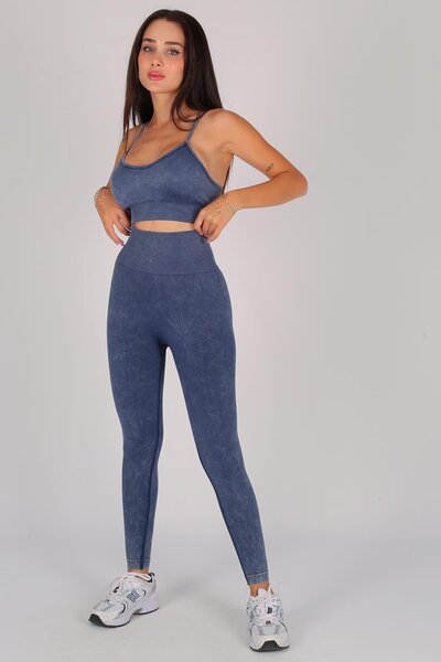 FACETTE Women's Indigo Recovery Washable Crop Suit