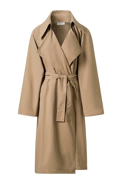 FACETTE Γυναίκα 20223394422   Εποχιακή λεπτή καμπαρντίνα Camel Belted