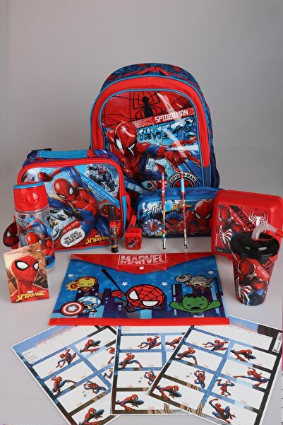 SPIDERMAN DEKOMUS İLE YENİ SEZON LİSANSLI OKUL,BESLENME VE KALEM ÇANTASI,MATA...