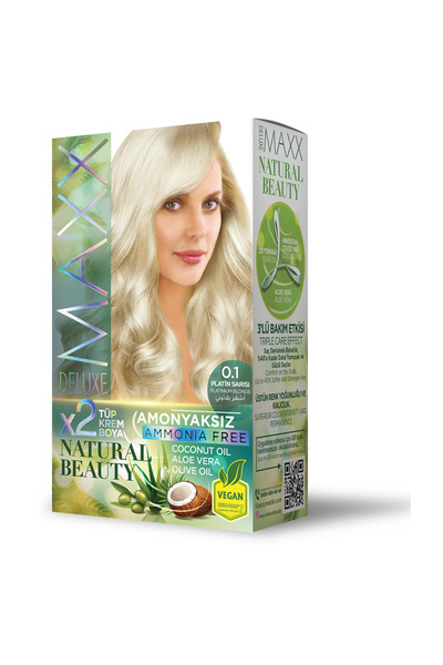 MAXX DELUXE Natural Beauty Amonyaksız Set Boya 0.1 Platin Sarısı