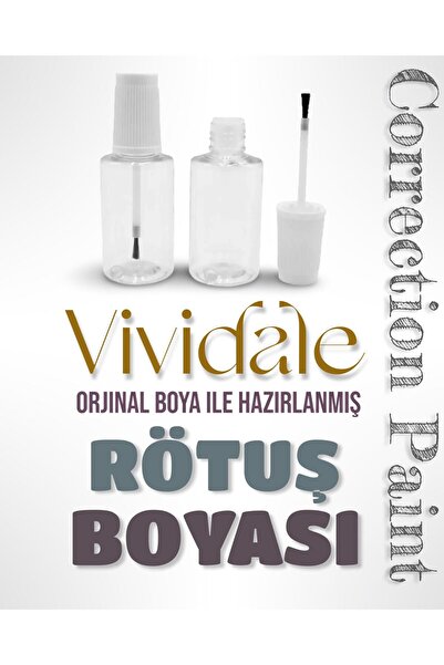 Vividale Premium Taş İzi Çizik Giderici Fiat Fiorino 647 Çelik Gri Uyumlu Oto Rötüş Boyası 30ml
