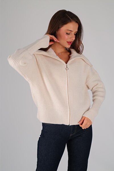 FACETTE Жіночий екру товстий кардиган на блискавці