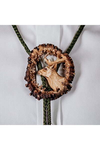 joker Hunting Tie Handcrafted from Deer Antler with Deer Motif