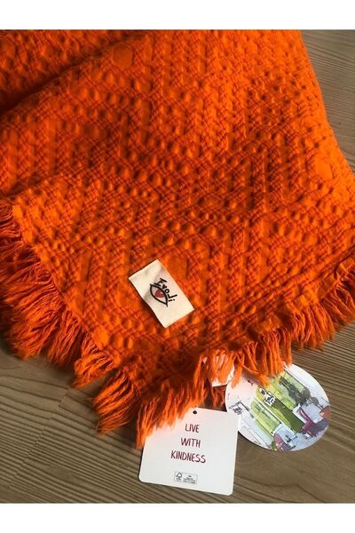 Evoli Cozy Zigzag 100% Cotton, 4 Layers Muslin Woven, Tasseled, Washed Non-Shrink, Soft 160X240 Pique