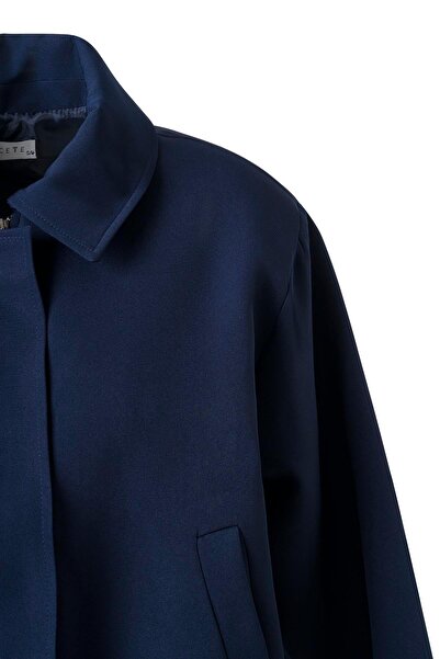 FACETTE Жіноча темно-синя коротка куртка-бомбер Stingray