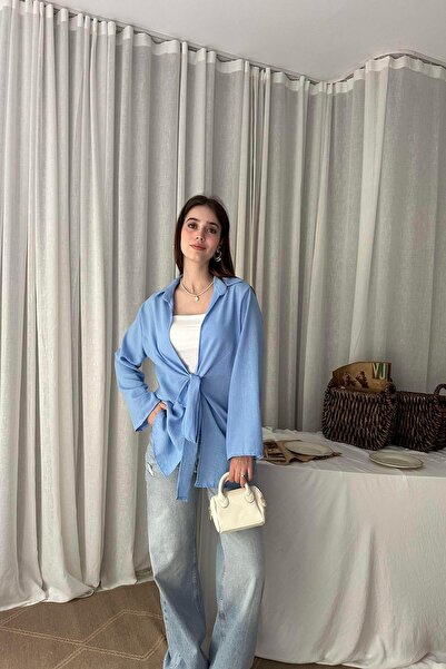 lizge giyim كيمانو بتفاصيل ربط أمامية من ياكالي