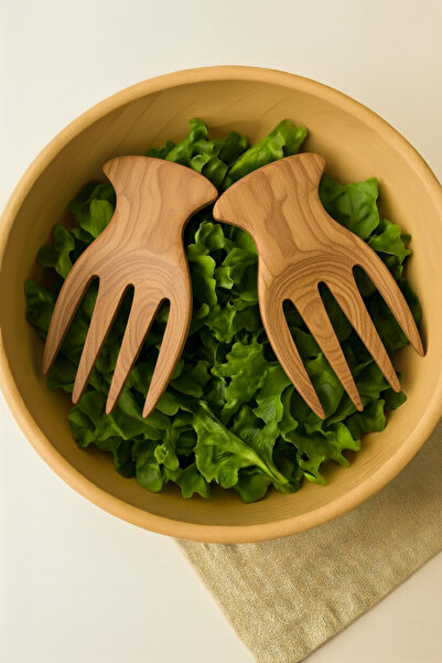 Dia Salad Spoon Acacia Wood Handmade Wooden Salad Serving Fork