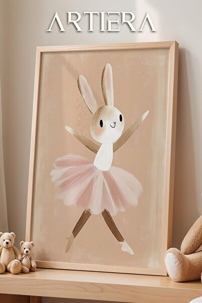 HİGUERA Χαριτωμένο κοριτσάκι μπαλαρίνα κουνέλι Διακόσμηση παιδικού δωματίου Ζ...