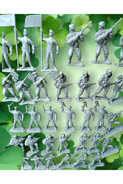 OYUNCAKSAHİLİ Asker Seti Büyük Boy 40 Parça Farklı Modeller Duruşlarda Kırılm...