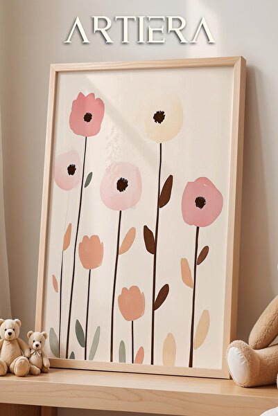 HİGUERA Bohemian Tulips Baby Girl Διακόσμηση Παιδικού Δωματίου Ζωγραφική τοίχ...