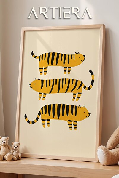 HİGUERA Striped Tigers - Παιδικό Δωμάτιο Διακόσμηση Εκλεκτικού Στυλ Πίνακας Τ...