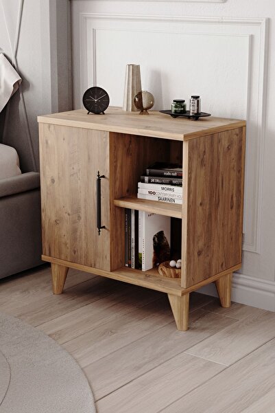 Enda Home Rose 3 Bölmeli Kapaklı Komodin Atlantik Çam