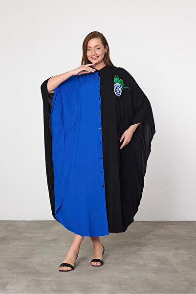 bacc Γυναικείο φόρεμα μάξι με κέντημα από υφαντό βισκόζη Bcvl-25994