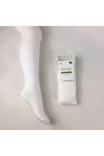 DRESSY LIFE 3-пакет училищни чорапи, измити едноцветни бамбукови чорапи, чорапогащи за момичета, кремави