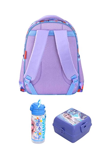 Frozen Loft Ice Magic 500 ml Lunch Box - Water Bottle and Container 4-Piece School Set