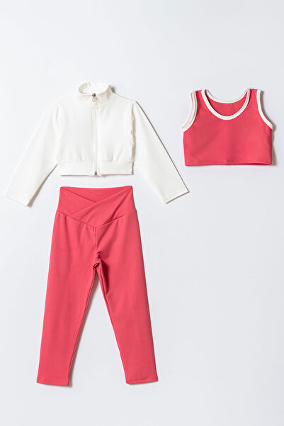 Beniizle Girl's 3-Piece Sports Crop Set