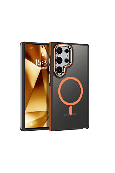 Fuchsia Samsung Galaxy S25 Ultra Winner Magsafe Kapak - Turuncu